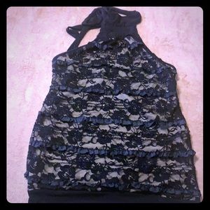 Black and Tan halter top